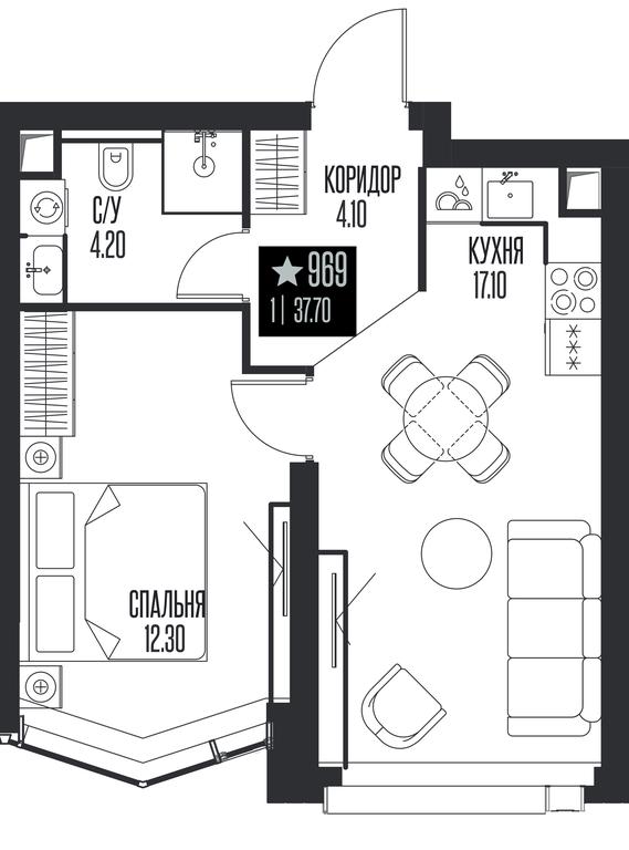 1-BD Apartment Sale, 37.7平方米 at Ice Towers, State Nature Reserve of Regional Significance Forest on the Samorodinka River, Moscow, Russia #1 1-BD Apartment Sale, 37.7平方米 at Ice Towers, State Nature Reserve of Regional Significance Forest on the Samorodinka River, Moscow, Russia #1