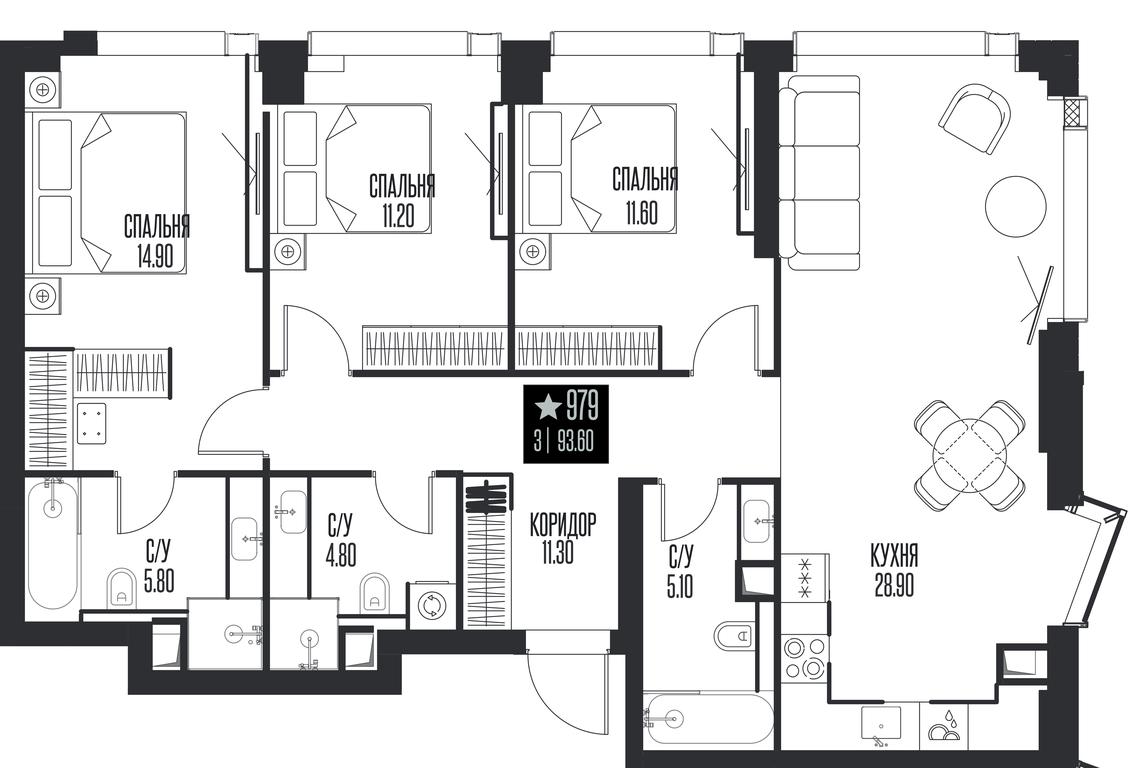 3-BD Apartment Sale, 93.6平方米 at Ice Towers, State Nature Reserve of Regional Significance Forest on the Samorodinka River, Moscow, Russia #1 3-BD Apartment Sale, 93.6平方米 at Ice Towers, State Nature Reserve of Regional Significance Forest on the Samorodinka River, Moscow, Russia #1
