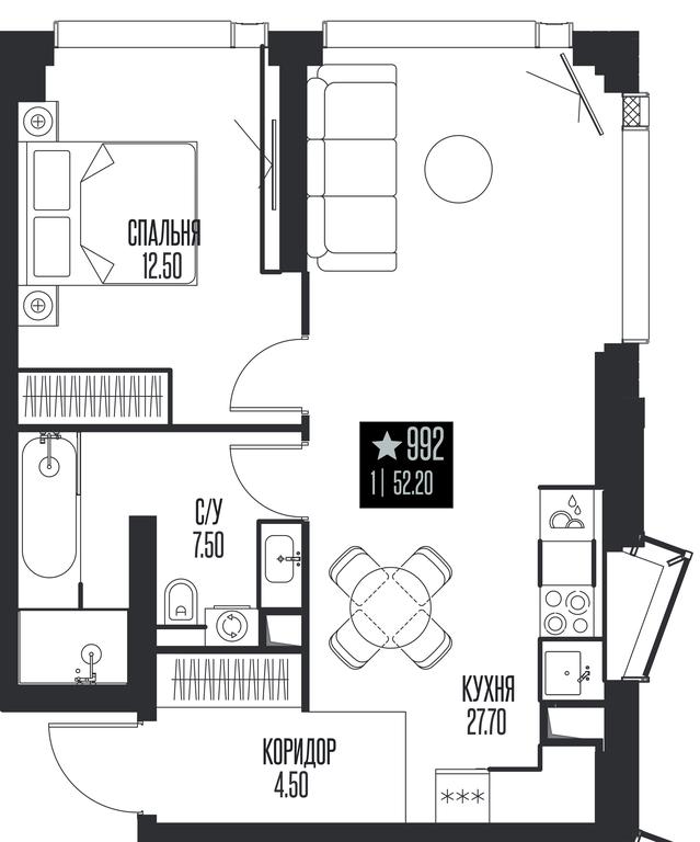 1-BD Apartment Sale, 52.2平方米 at Ice Towers, State Nature Reserve of Regional Significance Forest on the Samorodinka River, Moscow, Russia #1 1-BD Apartment Sale, 52.2平方米 at Ice Towers, State Nature Reserve of Regional Significance Forest on the Samorodinka River, Moscow, Russia #1