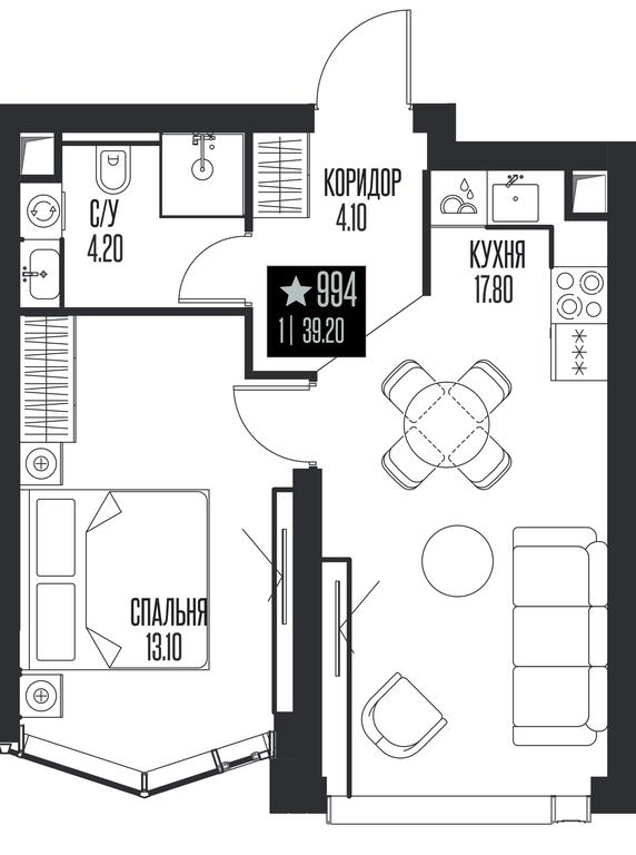 1-BD Apartment Sale, 39.2平方米 at Ice Towers, State Nature Reserve of Regional Significance Forest on the Samorodinka River, Moscow, Russia #1 1-BD Apartment Sale, 39.2平方米 at Ice Towers, State Nature Reserve of Regional Significance Forest on the Samorodinka River, Moscow, Russia #1