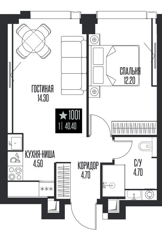 1-BD Apartment Sale, 40.4 sq. m. at Ice Towers, State Nature Reserve of Regional Significance Forest on the Samorodinka River, Moscow, Russia #1 1-BD Apartment Sale, 40.4 sq. m. at Ice Towers, State Nature Reserve of Regional Significance Forest on the Samorodinka River, Moscow, Russia #1