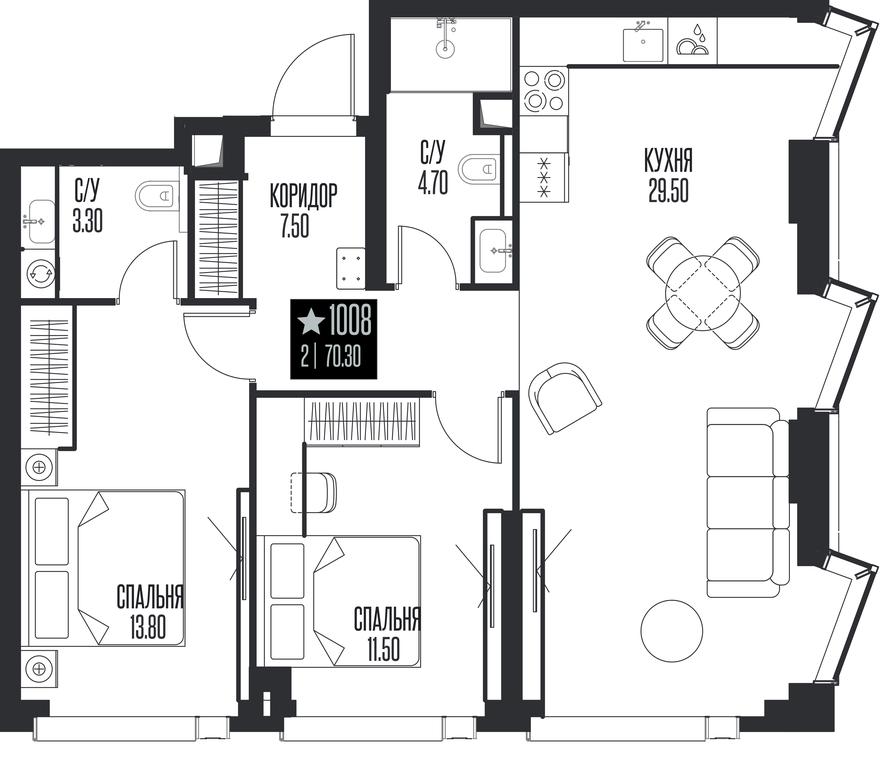2-BD Apartment Sale, 70.3 sq. m. at Ice Towers, State Nature Reserve of Regional Significance Forest on the Samorodinka River, Moscow, Russia #1 2-BD Apartment Sale, 70.3 sq. m. at Ice Towers, State Nature Reserve of Regional Significance Forest on the Samorodinka River, Moscow, Russia #1