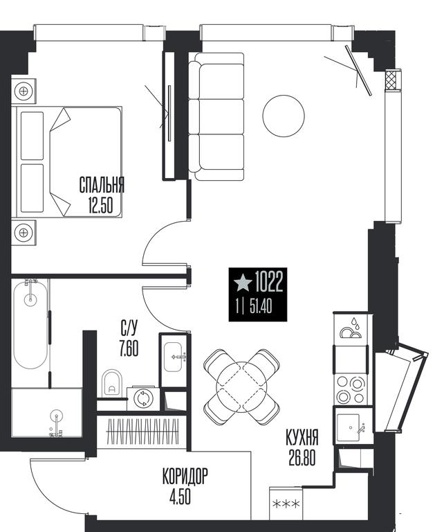 1-BD Apartment Sale, 51.4平方米 at Ice Towers, State Nature Reserve of Regional Significance Forest on the Samorodinka River, Moscow, Russia #1 1-BD Apartment Sale, 51.4平方米 at Ice Towers, State Nature Reserve of Regional Significance Forest on the Samorodinka River, Moscow, Russia #1