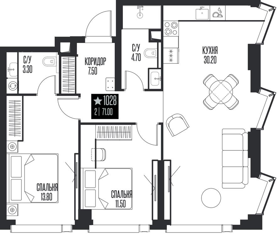 2-BD Apartment Sale, 71 sq. m. at Ice Towers, State Nature Reserve of Regional Significance Forest on the Samorodinka River, Moscow, Russia #1 2-BD Apartment Sale, 71 sq. m. at Ice Towers, State Nature Reserve of Regional Significance Forest on the Samorodinka River, Moscow, Russia #1
