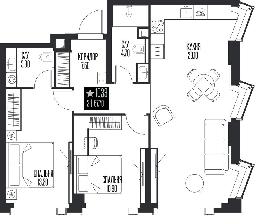 2-BD Apartment Sale, 67.7 sq. m. at Ice Towers, State Nature Reserve of Regional Significance Forest on the Samorodinka River, Moscow, Russia #1 2-BD Apartment Sale, 67.7 sq. m. at Ice Towers, State Nature Reserve of Regional Significance Forest on the Samorodinka River, Moscow, Russia #1