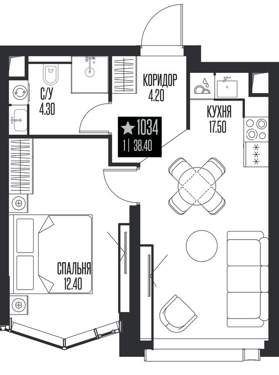 1-BD Apartment Sale, 38.4平方米 at Ice Towers, State Nature Reserve of Regional Significance Forest on the Samorodinka River, Moscow, Russia #1 1-BD Apartment Sale, 38.4平方米 at Ice Towers, State Nature Reserve of Regional Significance Forest on the Samorodinka River, Moscow, Russia #1