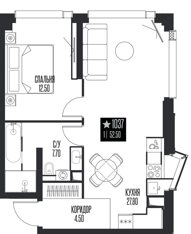 Продажа 1-комн. квартиры, 52,5 м² в ЖК «Ice Towers (Айс Товерс)», государственный природный заказник регионального значения Лес на реке Самородинке, Москва, Россия #1