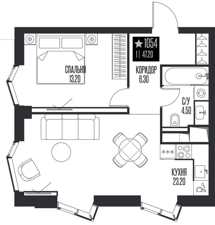 1-BD Apartment Sale, 47.2 sq. m. at Ice Towers, State Nature Reserve of Regional Significance Forest on the Samorodinka River, Moscow, Russia #1 1-BD Apartment Sale, 47.2 sq. m. at Ice Towers, State Nature Reserve of Regional Significance Forest on the Samorodinka River, Moscow, Russia #1