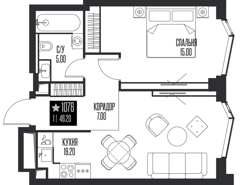 1-BD Apartment Sale, 46.2平方米 at Ice Towers, State Nature Reserve of Regional Significance Forest on the Samorodinka River, Moscow, Russia #1 1-BD Apartment Sale, 46.2平方米 at Ice Towers, State Nature Reserve of Regional Significance Forest on the Samorodinka River, Moscow, Russia #1