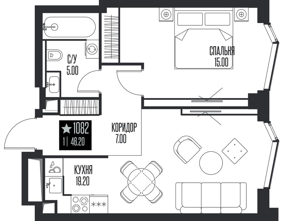1-BD Apartment Sale, 46.2 sq. m. at Ice Towers, State Nature Reserve of Regional Significance Forest on the Samorodinka River, Moscow, Russia #1 1-BD Apartment Sale, 46.2 sq. m. at Ice Towers, State Nature Reserve of Regional Significance Forest on the Samorodinka River, Moscow, Russia #1