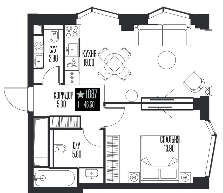 Продажа 1-комн. квартиры, 46,5 м² в ЖК «Ice Towers (Айс Товерс)», государственный природный заказник регионального значения Лес на реке Самородинке, Москва, Россия #1 Продажа 1-комн. квартиры, 46,5 м² в ЖК «Ice Towers (Айс Товерс)», государственный природный заказник регионального значения Лес на реке Самородинке, Москва, Россия #1