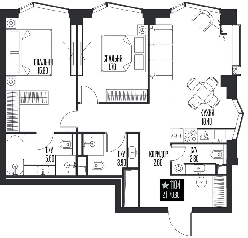 2-BD Apartment Sale, 70.8 sq. m. at Ice Towers, State Nature Reserve of Regional Significance Forest on the Samorodinka River, Moscow, Russia #1 2-BD Apartment Sale, 70.8 sq. m. at Ice Towers, State Nature Reserve of Regional Significance Forest on the Samorodinka River, Moscow, Russia #1