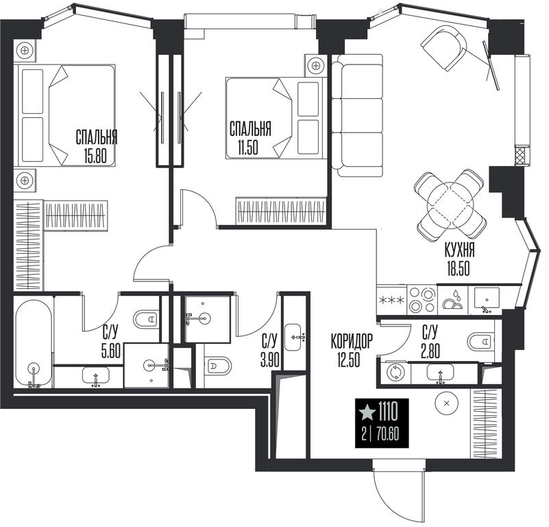 2-BD Apartment Sale, 70.6 sq. m. at Ice Towers, State Nature Reserve of Regional Significance Forest on the Samorodinka River, Moscow, Russia #1 2-BD Apartment Sale, 70.6 sq. m. at Ice Towers, State Nature Reserve of Regional Significance Forest on the Samorodinka River, Moscow, Russia #1