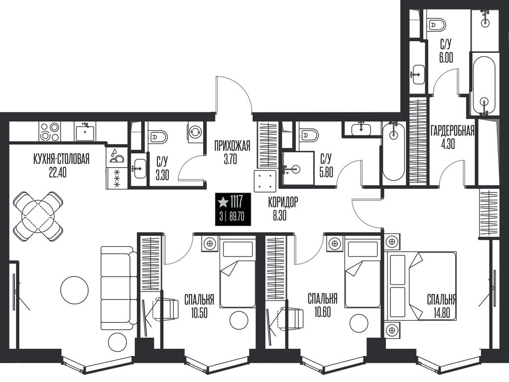 3-BD Apartment Sale, 89.7平方米 at Ice Towers, State Nature Reserve of Regional Significance Forest on the Samorodinka River, Moscow, Russia #1 3-BD Apartment Sale, 89.7平方米 at Ice Towers, State Nature Reserve of Regional Significance Forest on the Samorodinka River, Moscow, Russia #1