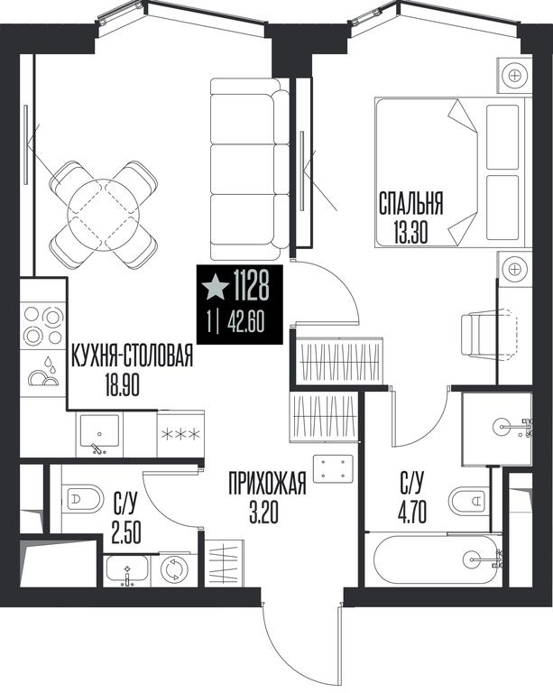 1-BD Apartment Sale, 42.6 sq. m. at Ice Towers, State Nature Reserve of Regional Significance Forest on the Samorodinka River, Moscow, Russia #1 1-BD Apartment Sale, 42.6 sq. m. at Ice Towers, State Nature Reserve of Regional Significance Forest on the Samorodinka River, Moscow, Russia #1