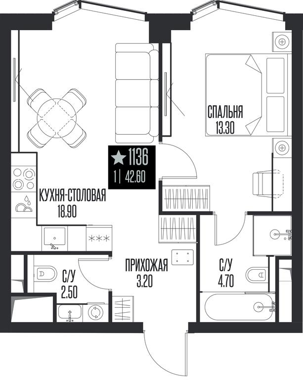 1-BD Apartment Sale, 42.6平方米 at Ice Towers, State Nature Reserve of Regional Significance Forest on the Samorodinka River, Moscow, Russia #1 1-BD Apartment Sale, 42.6平方米 at Ice Towers, State Nature Reserve of Regional Significance Forest on the Samorodinka River, Moscow, Russia #1