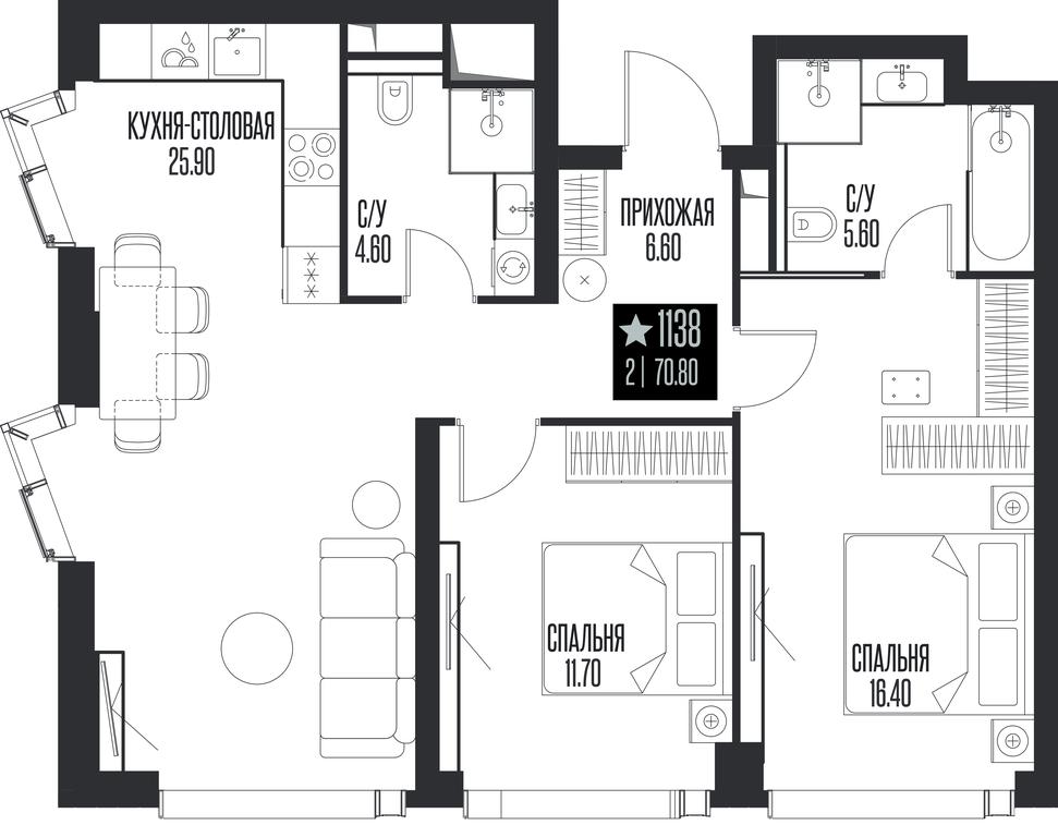 2-BD Apartment Sale, 70.8 sq. m. at Ice Towers, State Nature Reserve of Regional Significance Forest on the Samorodinka River, Moscow, Russia #1 2-BD Apartment Sale, 70.8 sq. m. at Ice Towers, State Nature Reserve of Regional Significance Forest on the Samorodinka River, Moscow, Russia #1