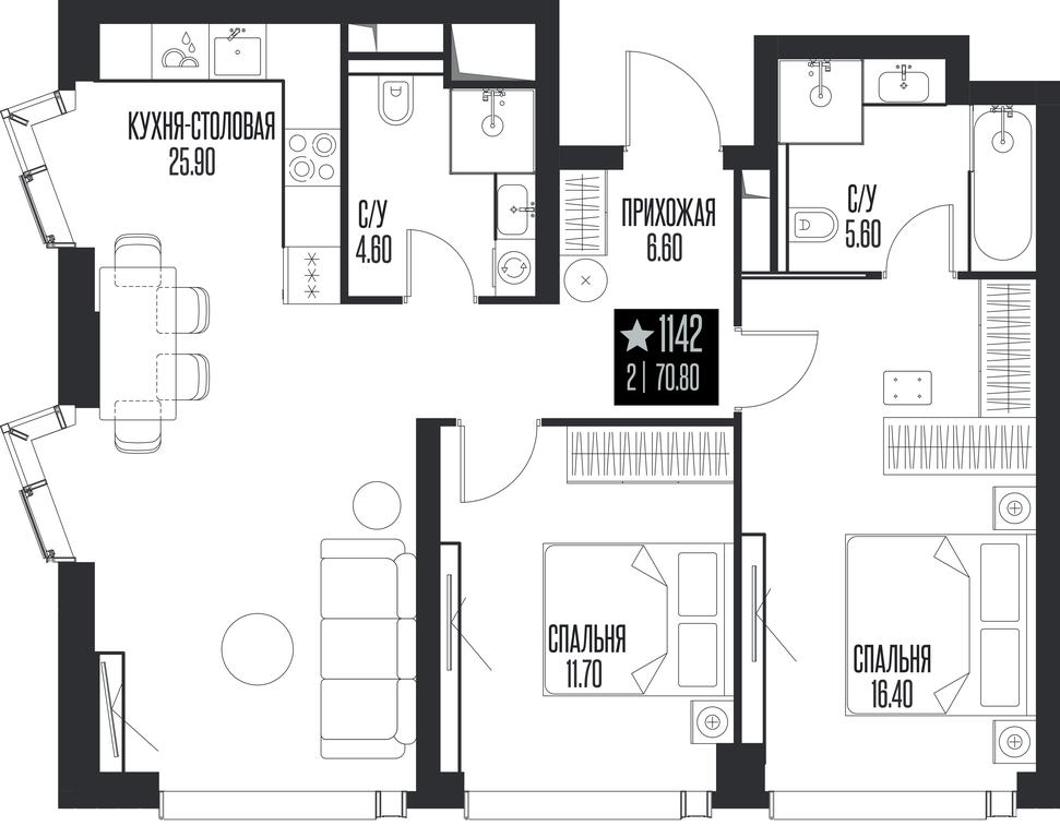 Продажа 2-комн. квартиры, 70,8 м² в ЖК «Ice Towers (Айс Товерс)», государственный природный заказник регионального значения Лес на реке Самородинке, Москва, Россия #1