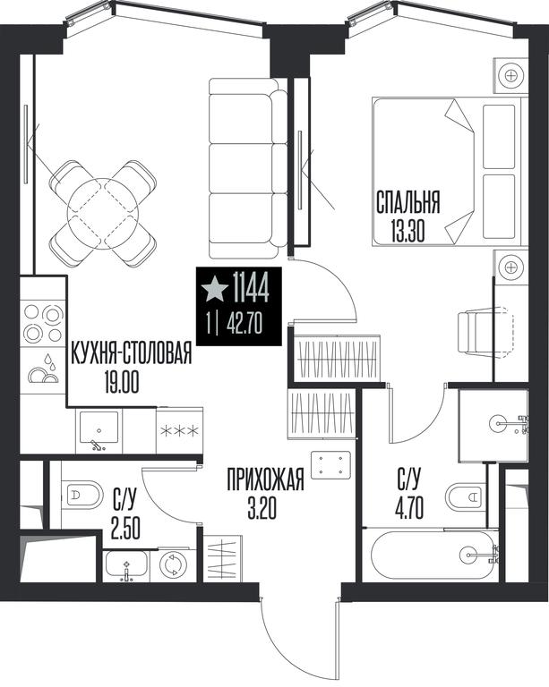1-BD Apartment Sale, 42.7 sq. m. at Ice Towers, State Nature Reserve of Regional Significance Forest on the Samorodinka River, Moscow, Russia #1 1-BD Apartment Sale, 42.7 sq. m. at Ice Towers, State Nature Reserve of Regional Significance Forest on the Samorodinka River, Moscow, Russia #1
