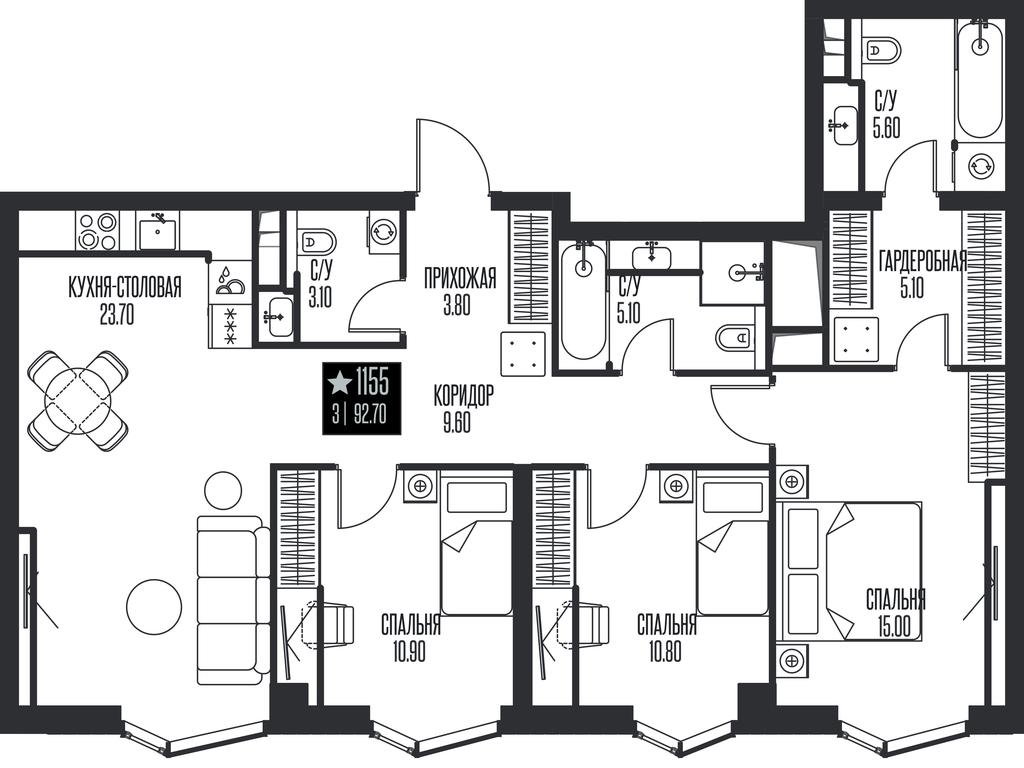 3-BD Apartment Sale, 92.7平方米 at Ice Towers, State Nature Reserve of Regional Significance Forest on the Samorodinka River, Moscow, Russia #1 3-BD Apartment Sale, 92.7平方米 at Ice Towers, State Nature Reserve of Regional Significance Forest on the Samorodinka River, Moscow, Russia #1