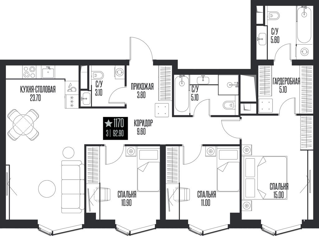 3-BD Apartment Sale, 92.9平方米 at Ice Towers, State Nature Reserve of Regional Significance Forest on the Samorodinka River, Moscow, Russia #1 3-BD Apartment Sale, 92.9平方米 at Ice Towers, State Nature Reserve of Regional Significance Forest on the Samorodinka River, Moscow, Russia #1