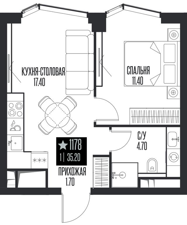 1-BD Apartment Sale, 35.2 sq. m. at Ice Towers, State Nature Reserve of Regional Significance Forest on the Samorodinka River, Moscow, Russia #1 1-BD Apartment Sale, 35.2 sq. m. at Ice Towers, State Nature Reserve of Regional Significance Forest on the Samorodinka River, Moscow, Russia #1
