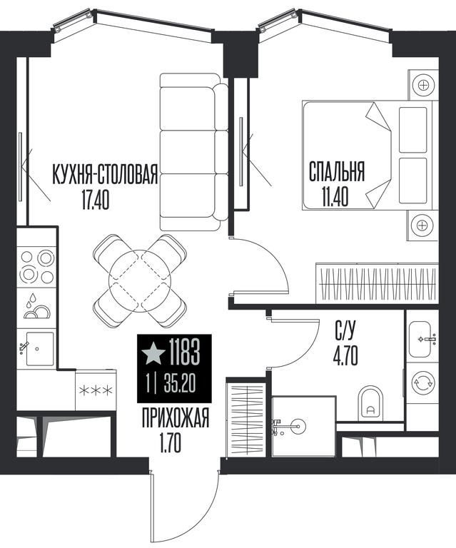1-BD Apartment Sale, 35.2 sq. m. at Ice Towers, State Nature Reserve of Regional Significance Forest on the Samorodinka River, Moscow, Russia #1 1-BD Apartment Sale, 35.2 sq. m. at Ice Towers, State Nature Reserve of Regional Significance Forest on the Samorodinka River, Moscow, Russia #1