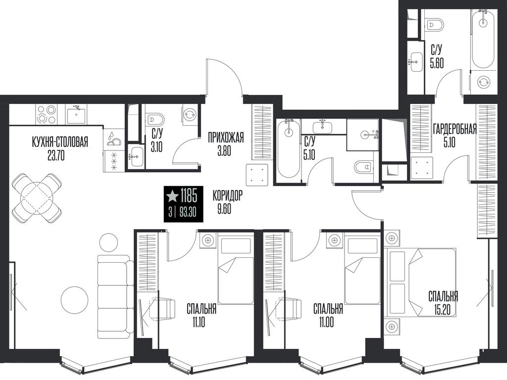 3-BD Apartment Sale, 93.3 sq. m. at Ice Towers, State Nature Reserve of Regional Significance Forest on the Samorodinka River, Moscow, Russia #1 3-BD Apartment Sale, 93.3 sq. m. at Ice Towers, State Nature Reserve of Regional Significance Forest on the Samorodinka River, Moscow, Russia #1