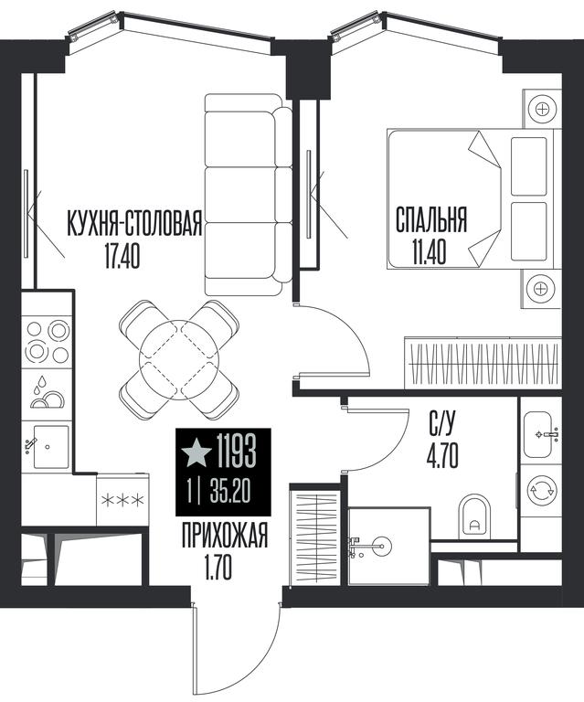 1-BD Apartment Sale, 35.2 sq. m. at Ice Towers, State Nature Reserve of Regional Significance Forest on the Samorodinka River, Moscow, Russia #1 1-BD Apartment Sale, 35.2 sq. m. at Ice Towers, State Nature Reserve of Regional Significance Forest on the Samorodinka River, Moscow, Russia #1
