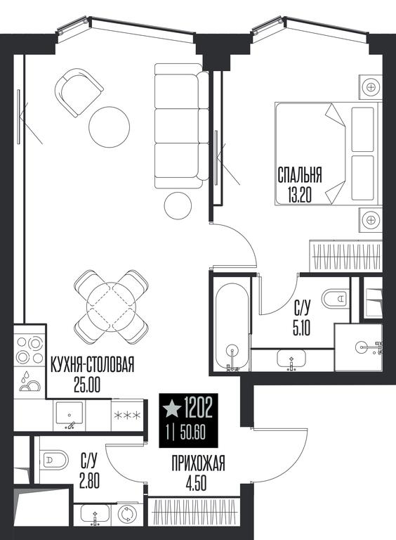 1-BD Apartment Sale, 50.6平方米 at Ice Towers, State Nature Reserve of Regional Significance Forest on the Samorodinka River, Moscow, Russia #1 1-BD Apartment Sale, 50.6平方米 at Ice Towers, State Nature Reserve of Regional Significance Forest on the Samorodinka River, Moscow, Russia #1
