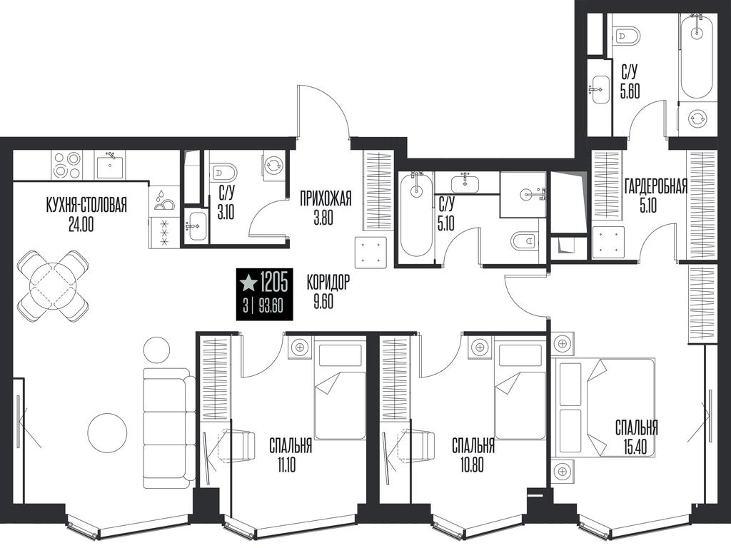 3-BD Apartment Sale, 93.6平方米 at Ice Towers, State Nature Reserve of Regional Significance Forest on the Samorodinka River, Moscow, Russia #1 3-BD Apartment Sale, 93.6平方米 at Ice Towers, State Nature Reserve of Regional Significance Forest on the Samorodinka River, Moscow, Russia #1