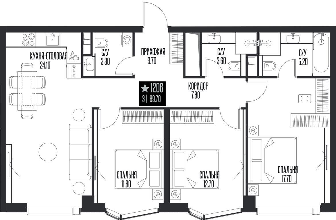 3-BD Apartment Sale, 89.7 sq. m. at Ice Towers, State Nature Reserve of Regional Significance Forest on the Samorodinka River, Moscow, Russia #1 3-BD Apartment Sale, 89.7 sq. m. at Ice Towers, State Nature Reserve of Regional Significance Forest on the Samorodinka River, Moscow, Russia #1