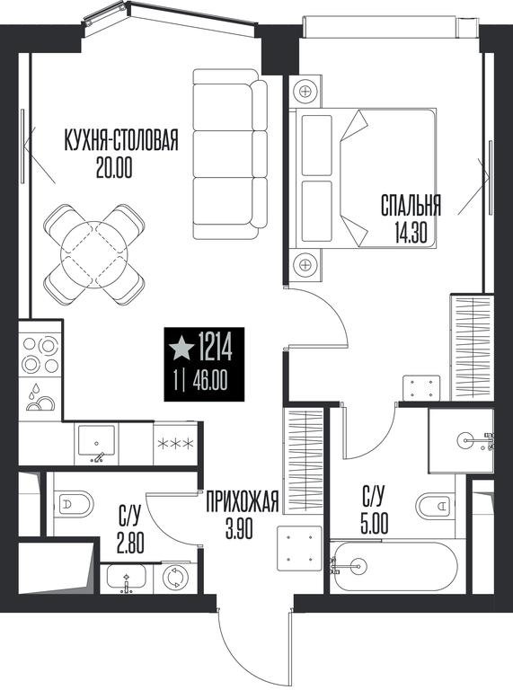 1-BD Apartment Sale, 46平方米 at Ice Towers, State Nature Reserve of Regional Significance Forest on the Samorodinka River, Moscow, Russia #1 1-BD Apartment Sale, 46平方米 at Ice Towers, State Nature Reserve of Regional Significance Forest on the Samorodinka River, Moscow, Russia #1