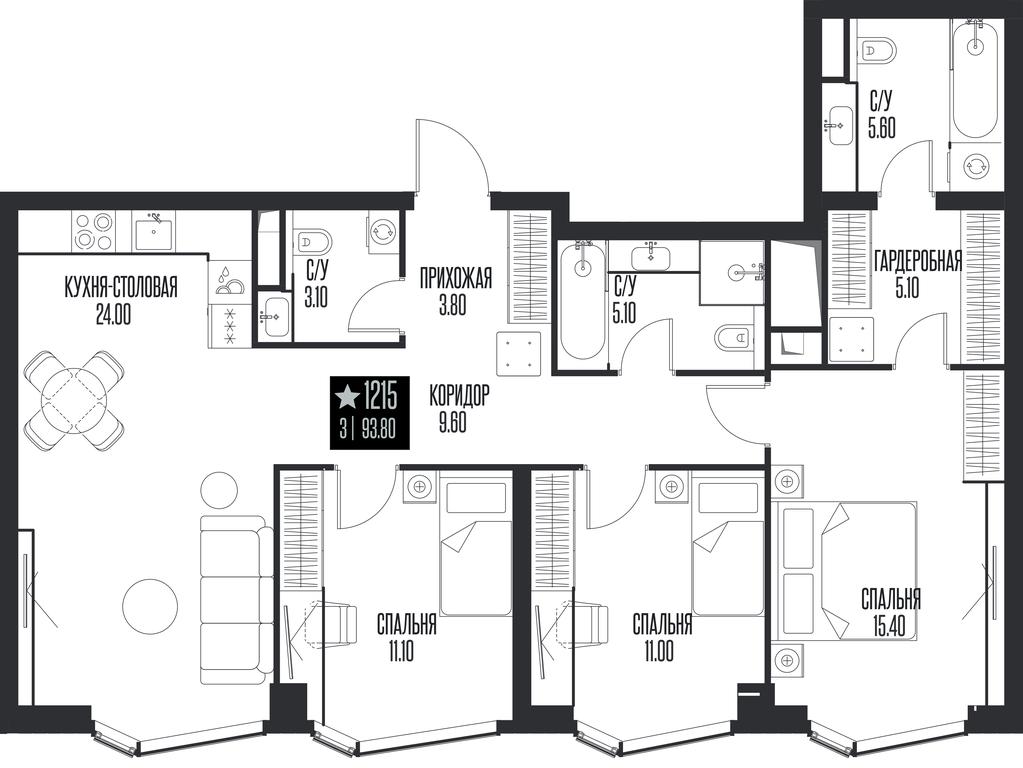 3-BD Apartment Sale, 93.8平方米 at Ice Towers, State Nature Reserve of Regional Significance Forest on the Samorodinka River, Moscow, Russia #1 3-BD Apartment Sale, 93.8平方米 at Ice Towers, State Nature Reserve of Regional Significance Forest on the Samorodinka River, Moscow, Russia #1