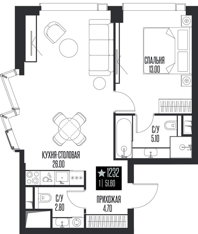 Продажа 1-комн. квартиры, 51,6 м² в ЖК «Ice Towers (Айс Товерс)», государственный природный заказник регионального значения Лес на реке Самородинке, Москва, Россия #1 Продажа 1-комн. квартиры, 51,6 м² в ЖК «Ice Towers (Айс Товерс)», государственный природный заказник регионального значения Лес на реке Самородинке, Москва, Россия #1