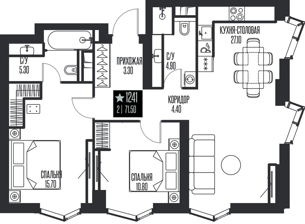 2-BD Apartment Sale, 71.5 sq. m. at Ice Towers, State Nature Reserve of Regional Significance Forest on the Samorodinka River, Moscow, Russia #1 2-BD Apartment Sale, 71.5 sq. m. at Ice Towers, State Nature Reserve of Regional Significance Forest on the Samorodinka River, Moscow, Russia #1