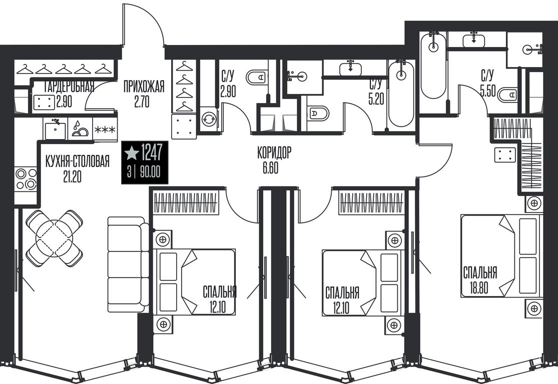 3-BD Apartment Sale, 90 sq. m. at Ice Towers, State Nature Reserve of Regional Significance Forest on the Samorodinka River, Moscow, Russia #1 3-BD Apartment Sale, 90 sq. m. at Ice Towers, State Nature Reserve of Regional Significance Forest on the Samorodinka River, Moscow, Russia #1