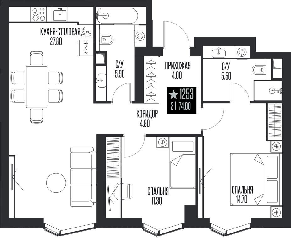 2-BD Apartment Sale, 74 sq. m. at Ice Towers, State Nature Reserve of Regional Significance Forest on the Samorodinka River, Moscow, Russia #1 2-BD Apartment Sale, 74 sq. m. at Ice Towers, State Nature Reserve of Regional Significance Forest on the Samorodinka River, Moscow, Russia #1