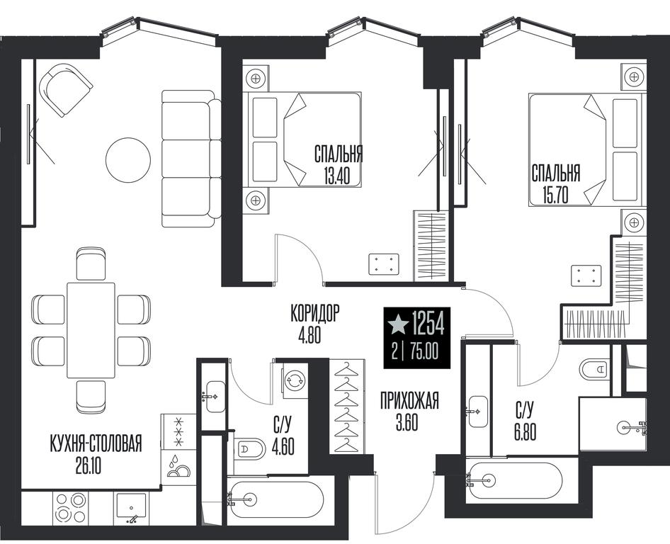 2-BD Apartment Sale, 75 sq. m. at Ice Towers, State Nature Reserve of Regional Significance Forest on the Samorodinka River, Moscow, Russia #1 2-BD Apartment Sale, 75 sq. m. at Ice Towers, State Nature Reserve of Regional Significance Forest on the Samorodinka River, Moscow, Russia #1