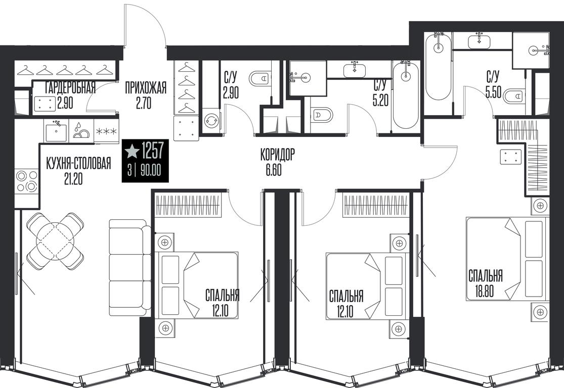 3-BD Apartment Sale, 90 sq. m. at Ice Towers, State Nature Reserve of Regional Significance Forest on the Samorodinka River, Moscow, Russia #1 3-BD Apartment Sale, 90 sq. m. at Ice Towers, State Nature Reserve of Regional Significance Forest on the Samorodinka River, Moscow, Russia #1