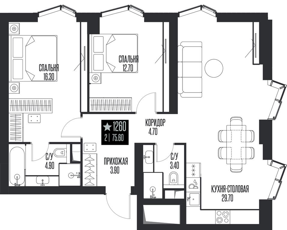 2-BD Apartment Sale, 75.6 sq. m. at Ice Towers, State Nature Reserve of Regional Significance Forest on the Samorodinka River, Moscow, Russia #1 2-BD Apartment Sale, 75.6 sq. m. at Ice Towers, State Nature Reserve of Regional Significance Forest on the Samorodinka River, Moscow, Russia #1