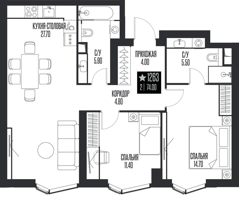 2-BD Apartment Sale, 74 sq. m. at Ice Towers, State Nature Reserve of Regional Significance Forest on the Samorodinka River, Moscow, Russia #1 2-BD Apartment Sale, 74 sq. m. at Ice Towers, State Nature Reserve of Regional Significance Forest on the Samorodinka River, Moscow, Russia #1