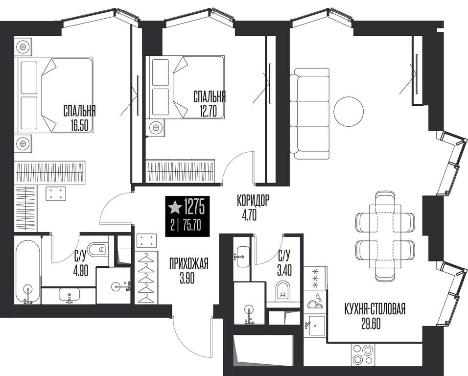 2-BD Apartment Sale, 75.7 sq. m. at Ice Towers, State Nature Reserve of Regional Significance Forest on the Samorodinka River, Moscow, Russia #1 2-BD Apartment Sale, 75.7 sq. m. at Ice Towers, State Nature Reserve of Regional Significance Forest on the Samorodinka River, Moscow, Russia #1