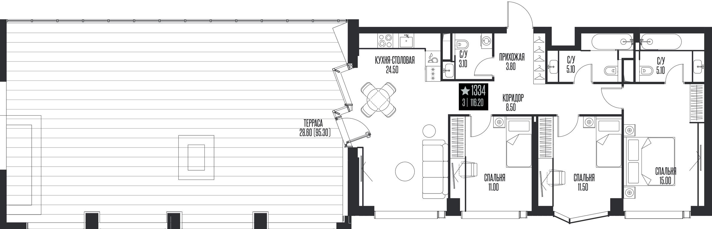 3-BD Apartment Sale, 116.2平方米 at Ice Towers, State Nature Reserve of Regional Significance Forest on the Samorodinka River, Moscow, Russia #1 3-BD Apartment Sale, 116.2平方米 at Ice Towers, State Nature Reserve of Regional Significance Forest on the Samorodinka River, Moscow, Russia #1