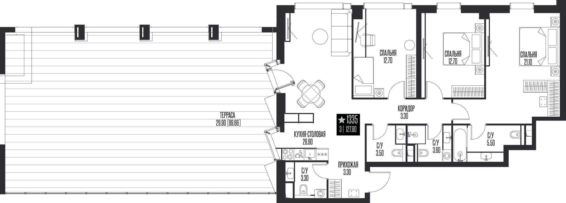 3-BD Apartment Sale, 127.8平方米 at Ice Towers, State Nature Reserve of Regional Significance Forest on the Samorodinka River, Moscow, Russia #1 3-BD Apartment Sale, 127.8平方米 at Ice Towers, State Nature Reserve of Regional Significance Forest on the Samorodinka River, Moscow, Russia #1