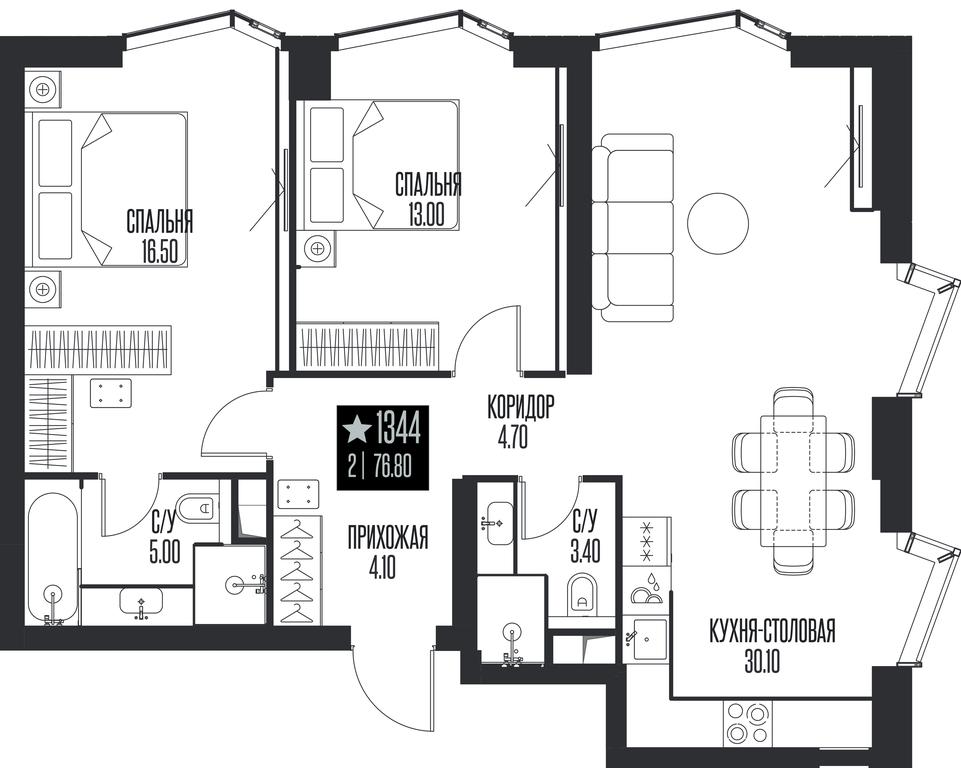2-BD Apartment Sale, 76.8 sq. m. at Ice Towers, State Nature Reserve of Regional Significance Forest on the Samorodinka River, Moscow, Russia #1 2-BD Apartment Sale, 76.8 sq. m. at Ice Towers, State Nature Reserve of Regional Significance Forest on the Samorodinka River, Moscow, Russia #1