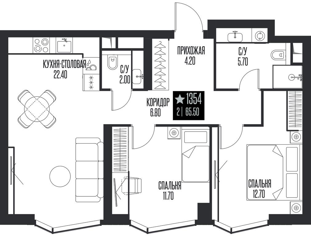 2-BD Apartment Sale, 65.5 sq. m. at Ice Towers, State Nature Reserve of Regional Significance Forest on the Samorodinka River, Moscow, Russia #1 2-BD Apartment Sale, 65.5 sq. m. at Ice Towers, State Nature Reserve of Regional Significance Forest on the Samorodinka River, Moscow, Russia #1