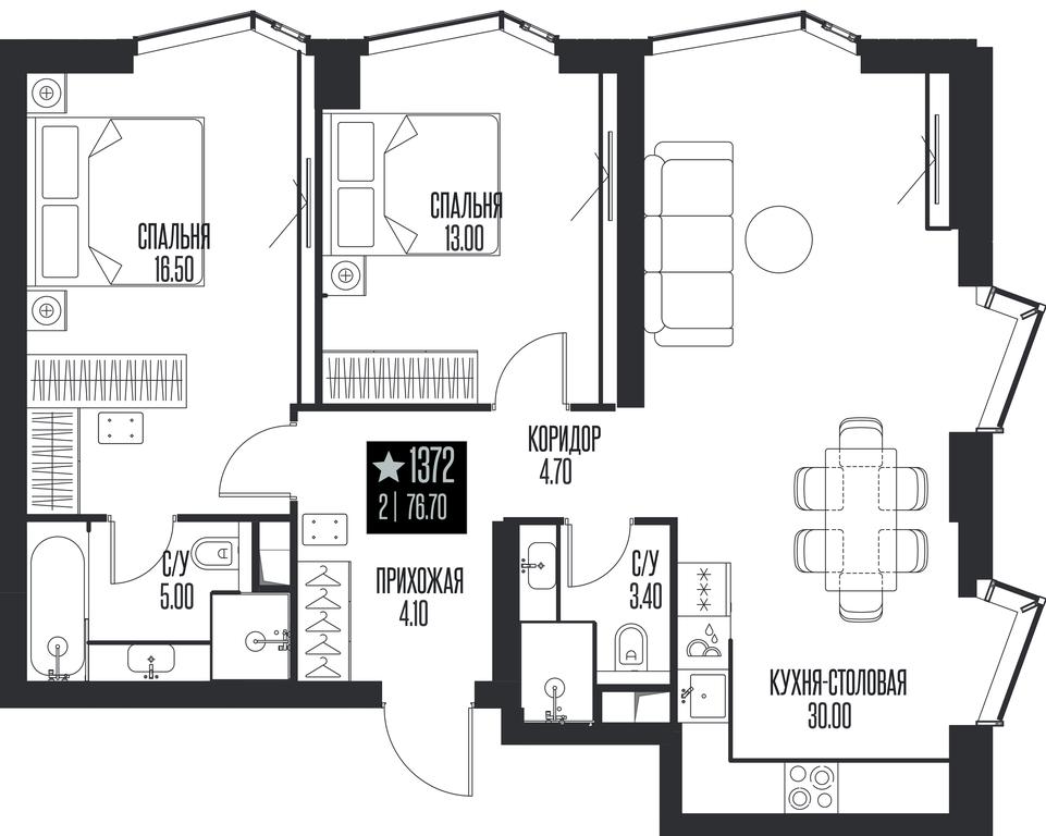 2-BD Apartment Sale, 76.7平方米 at Ice Towers, State Nature Reserve of Regional Significance Forest on the Samorodinka River, Moscow, Russia #1 2-BD Apartment Sale, 76.7平方米 at Ice Towers, State Nature Reserve of Regional Significance Forest on the Samorodinka River, Moscow, Russia #1