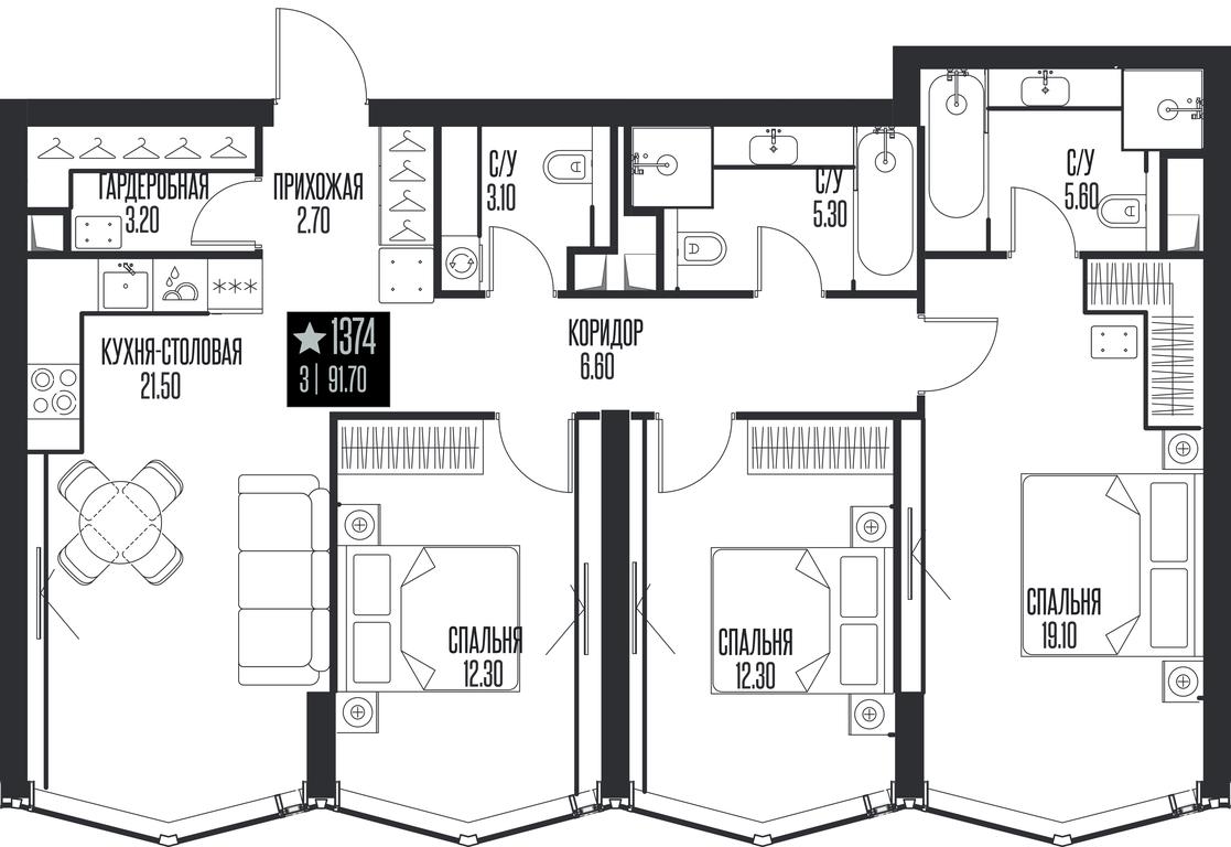 3-BD Apartment Sale, 91.7 sq. m. at Ice Towers, State Nature Reserve of Regional Significance Forest on the Samorodinka River, Moscow, Russia #1 3-BD Apartment Sale, 91.7 sq. m. at Ice Towers, State Nature Reserve of Regional Significance Forest on the Samorodinka River, Moscow, Russia #1