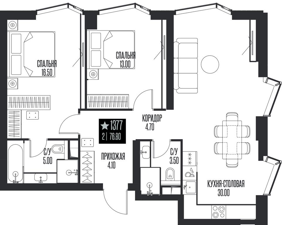 2-BD Apartment Sale, 76.8平方米 at Ice Towers, State Nature Reserve of Regional Significance Forest on the Samorodinka River, Moscow, Russia #1 2-BD Apartment Sale, 76.8平方米 at Ice Towers, State Nature Reserve of Regional Significance Forest on the Samorodinka River, Moscow, Russia #1